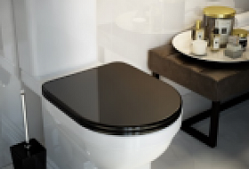Унитаз Pompei напольный PO.wc.01+PO.cis.01+PO.seat.01/WHT - керамическая плитка