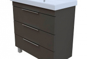КОМПЛЕКТ Тумба Gaula 60Н 3я Black (У92545) +Раковина MODUO 60 SLIM S-UM-MOD60SL/1 (P-UM-MOD60SL/1) - керамическая плитка